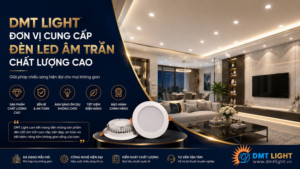 DMT Light là đơn vị cung cấp đèn LED âm trần chất lượng cao