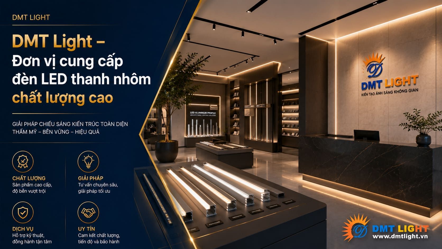 DMT Light là đơn vị cung cấp đèn LED thanh nhôm chất lượng cao