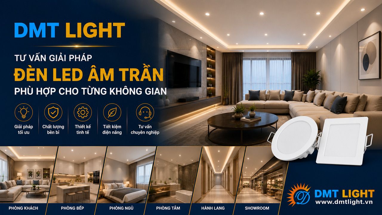 DMT Light là địa chỉ cung cấp và tư vấn giải pháp đèn LED âm trần phù hợp