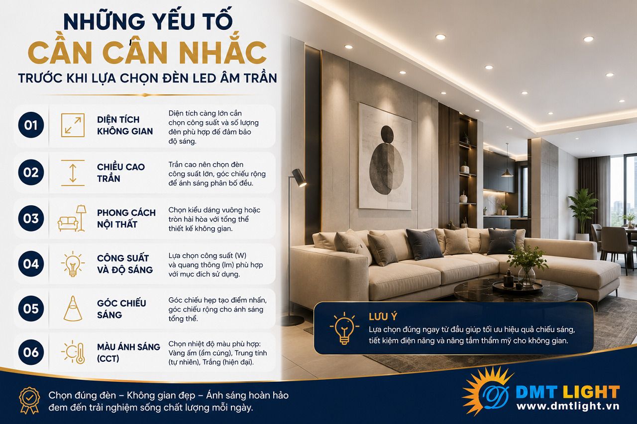 Bạn cần cân nhắc về yếu tố công suất khi lựa chọn đèn