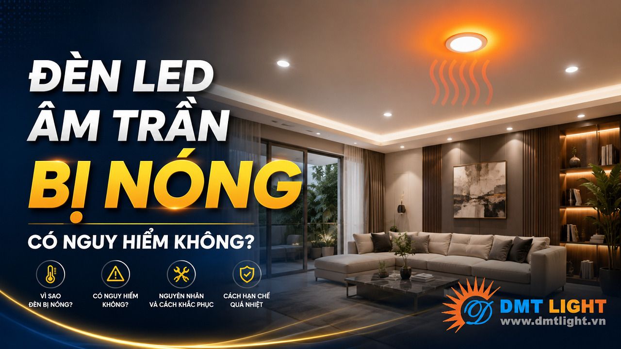 Tìm hiểu đèn LED âm trần bị nóng có nguy hiểm không?