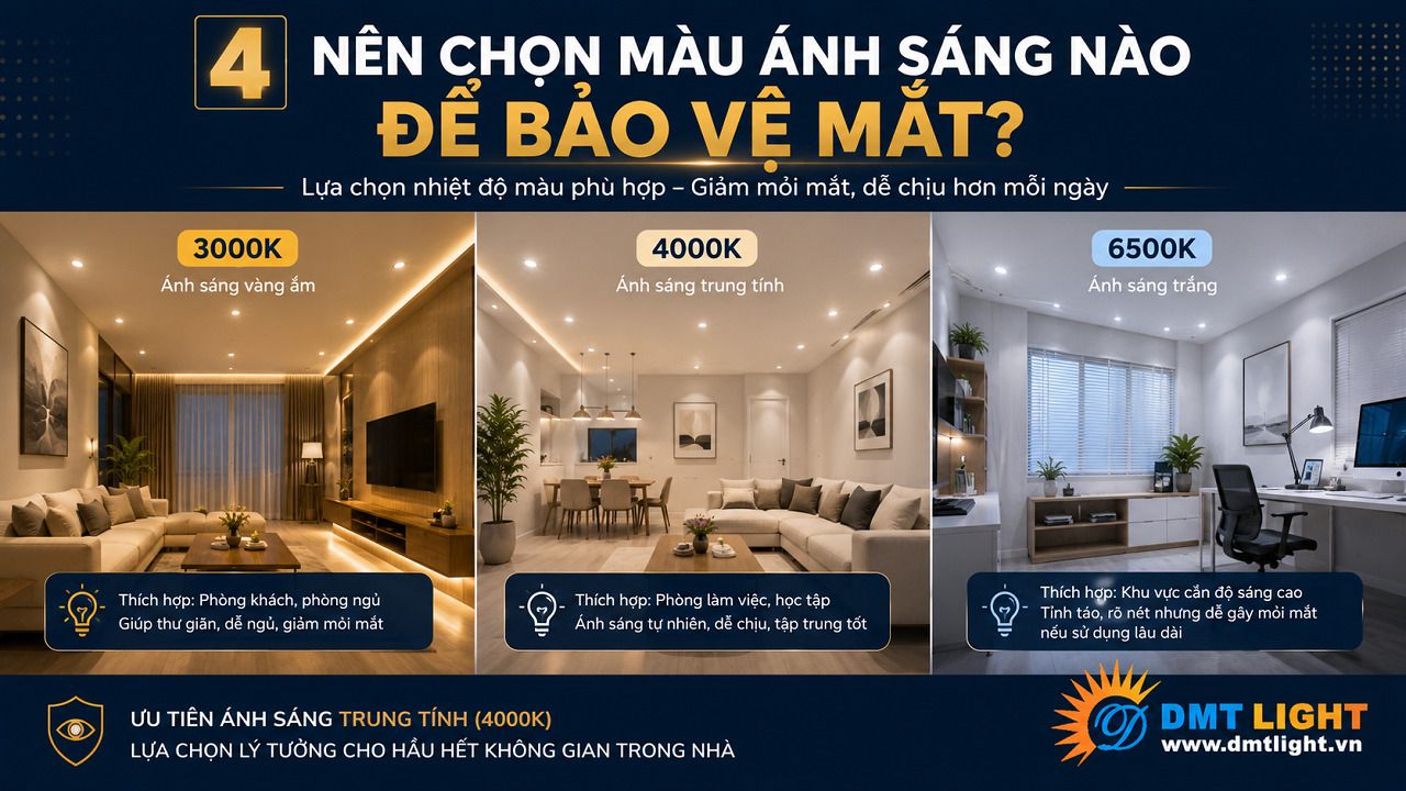 Ánh sáng trắng giúp tăng khả năng tập trung khi làm việc trong văn phòng