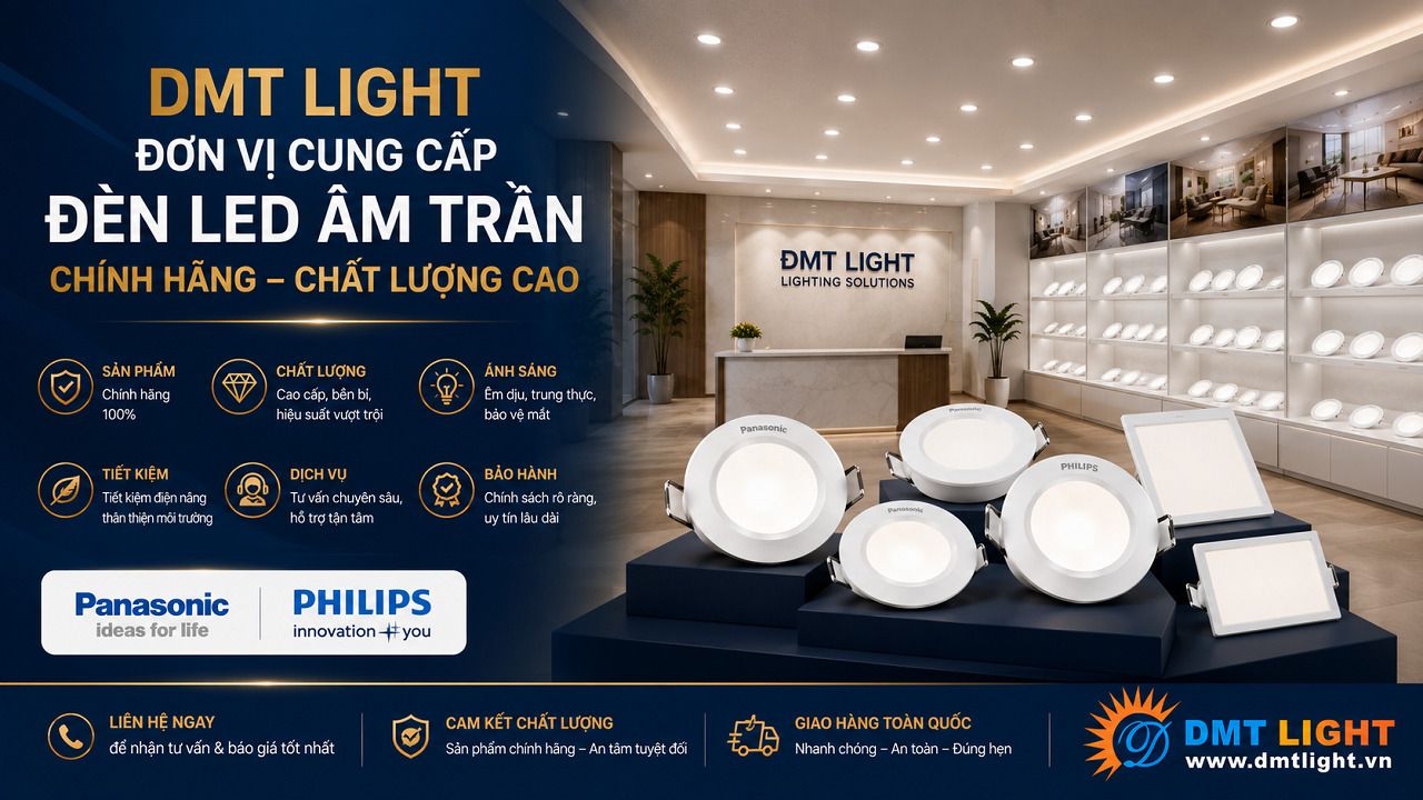 DMT Light là đơn vị cung cấp đèn LED âm trần chính hãng, chất lượng cao