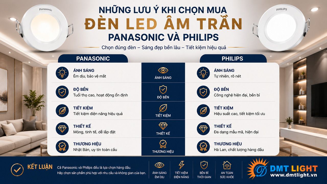 Bạn nên kiểm tra tem mác trước khi mua đèn LED âm trần