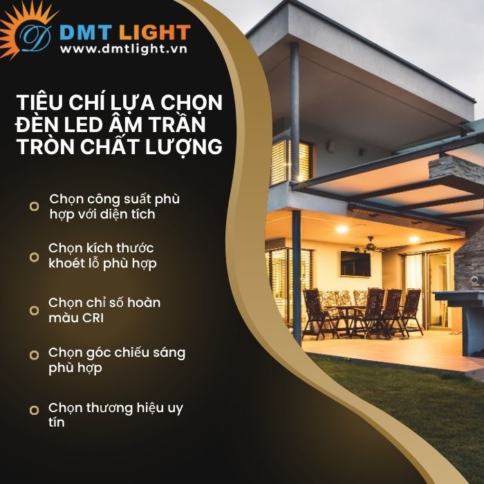 Lựa chọn đèn Downlight âm trần tròn chất lượng 