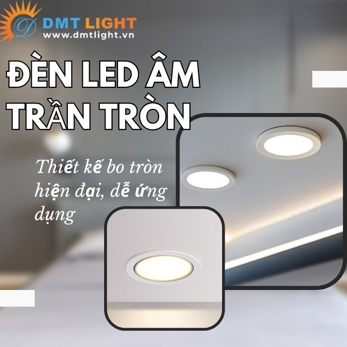 Đèn LED Downlight âm trần gần như phù hợp với các loại trần