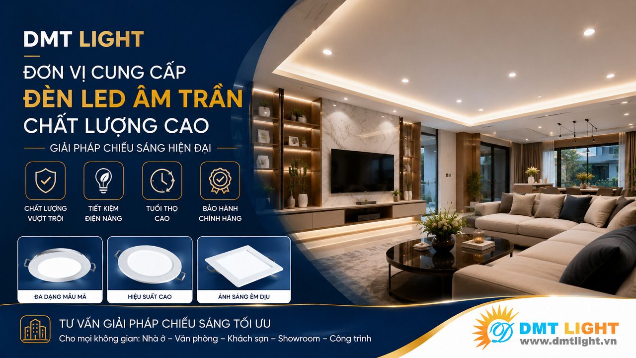 DMT Light là đơn vị cung cấp đèn LED âm trần chất lượng cao