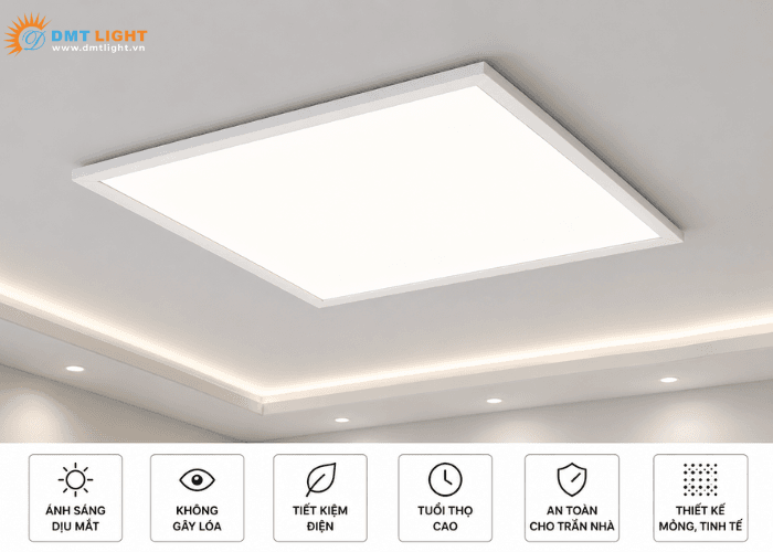 Đèn LED Panel là một dạng đèn LED có thiết kế dạng tấm khổ lớn và mỏng