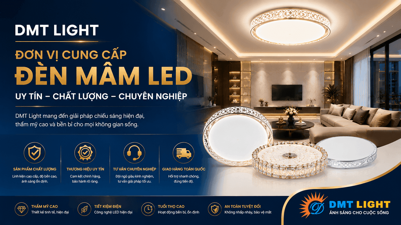 DMT Light tự hào là đơn vị chuyên cung cấp các dòng sản phẩm đèn mêm, đèn trang trí chính hãng uy tín tại Việt Nam