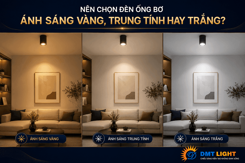 Nên chọn đèn ống bơ ánh sáng vàng, trung tính hay trắng?