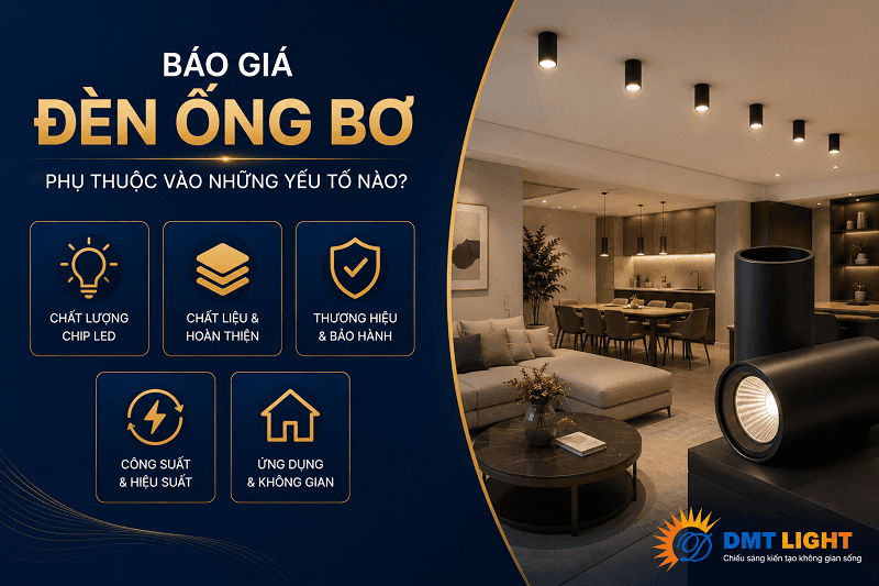 Giá&nbsp;đèn led ống bơ trên thị trường dao động khá rộng