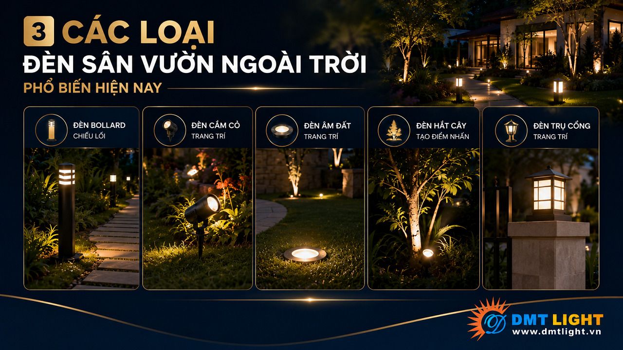 Đèn gắn tường được lắp đặt ở tường rào giúp chiếu sáng cho các khu vực xung quanh