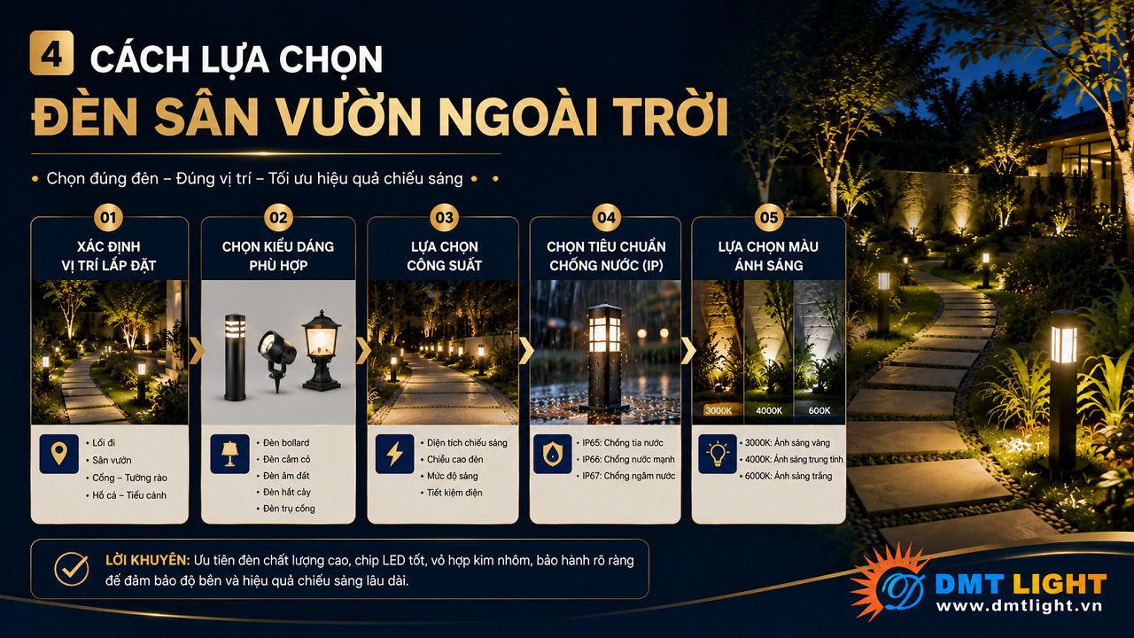 Lựa chọn đèn ngoại thất hài hòa với phong cách kiến trúc