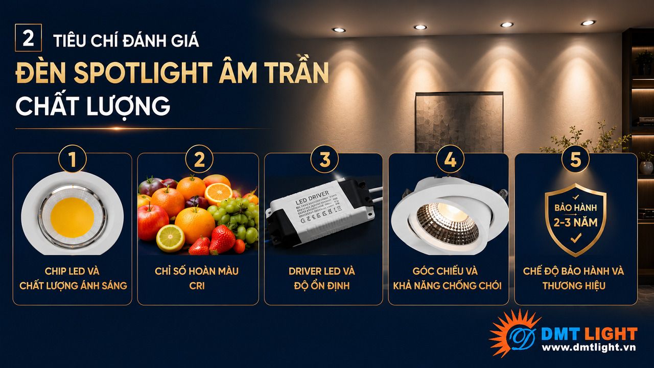 Khi lựa chọn đèn Spotlight bạn cần chú ý đến thương hiệu