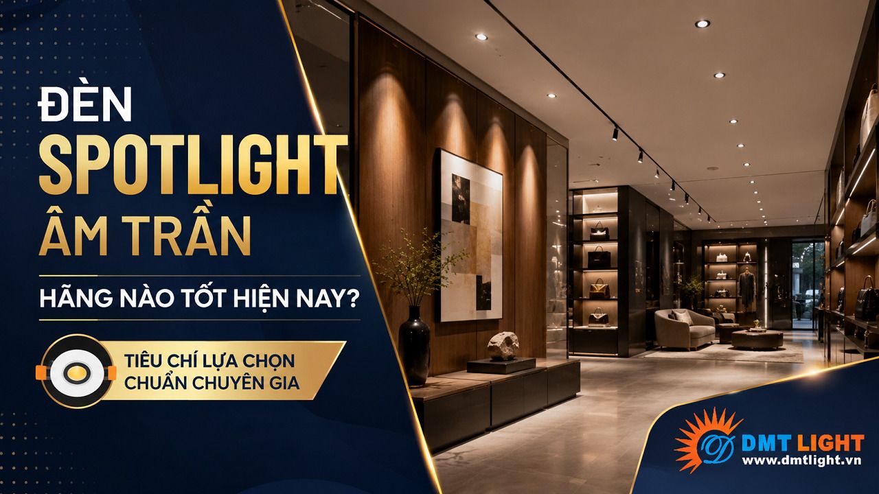 Đèn Spotlight âm trần hãng nào tốt hiện nay?