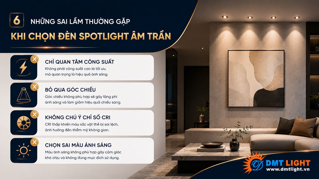 Chọn sai màu ánh sáng là lỗi thường gặp của nhiều người