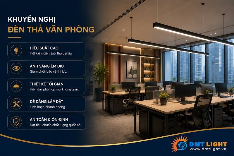 DMT Light là một trong những địa chỉ đang tin cậy để mua đèn LED trang trí, đèn thả văn phòng hiện đại
