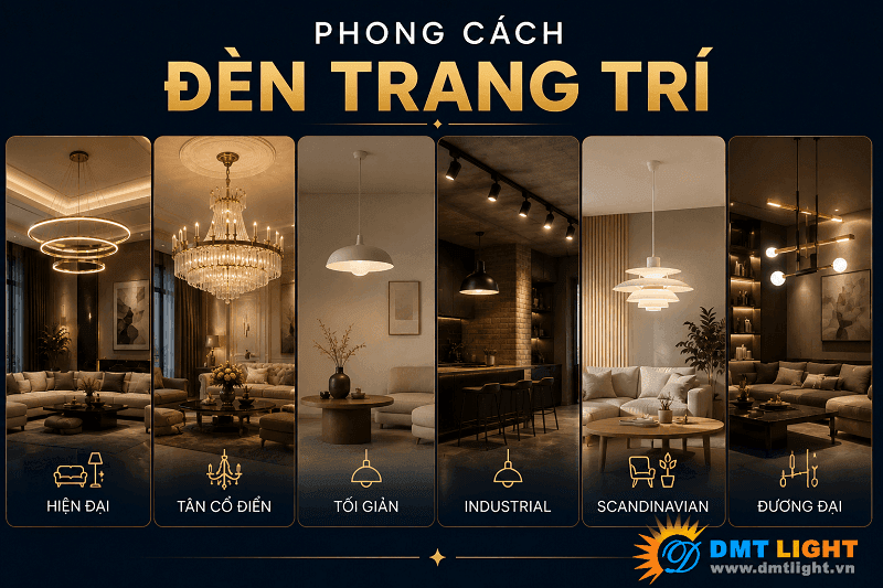 Những chiếc đèn phong cách hiện đại đang rất được ưa chuộng