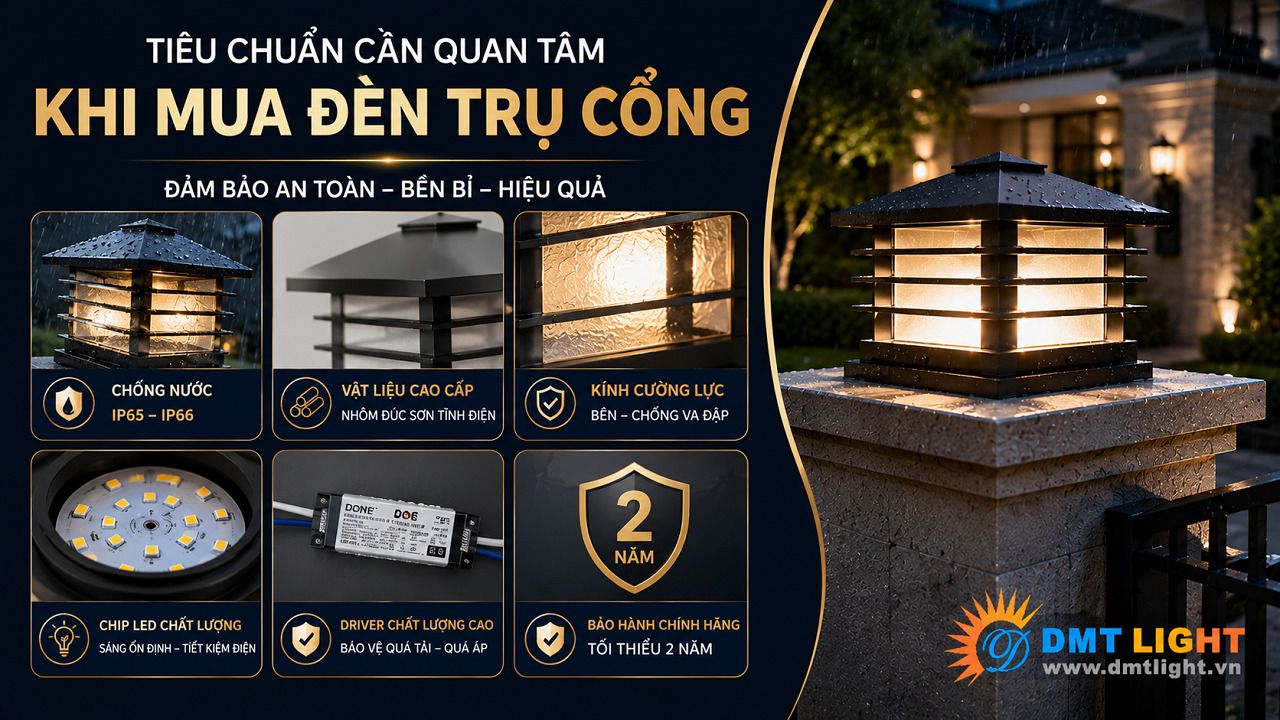 Bạn cần quan tâm đến chất liệu cấu thành nên sản phẩm khi mua đèn