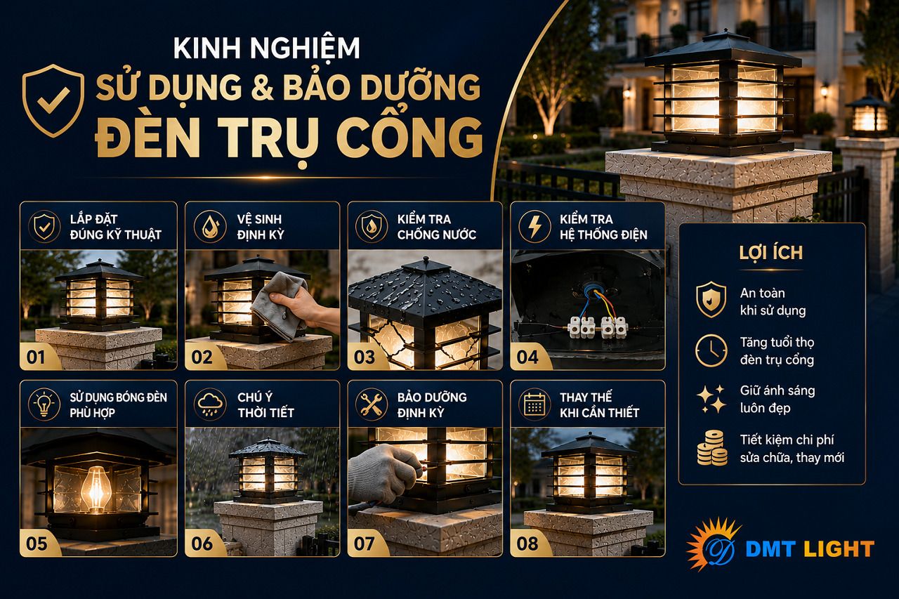 Bảo dưỡng đèn định kỳ 6 tháng/lần nhằm kịp thời xử lý sự cố nếu có