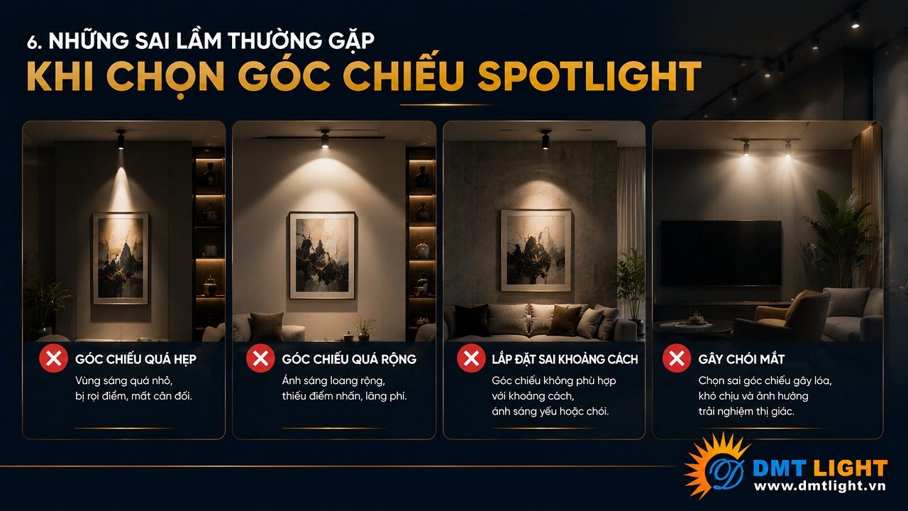 Sử dụng một loại góc chiếu cho toàn bộ ngôi nhà là sai lầm nhiều gia chủ đang mắc phải