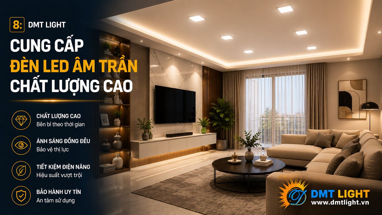 DMT Light là đơn vị cung cấp đèn LED âm trần vuông chất lượng cao