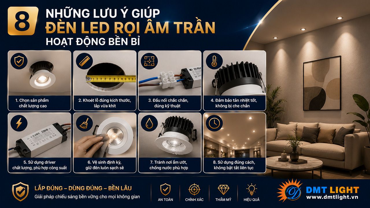 Lựa chọn sản phẩm chất lượng tốt đảm bảo khả năng vận hành của đèn ổn định hơn
