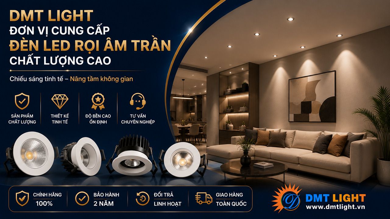 DMT Light là đơn vị cung cấp đèn LED rọi âm trần chất lượng cao