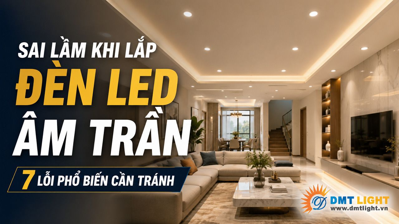 Những sai lầm phổ biến khi lắp đèn LED âm trần cần biết