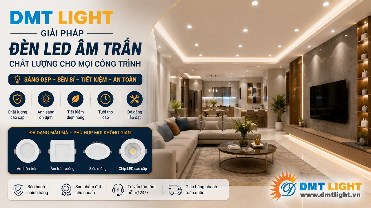 DMT Light mang tới giải pháp đèn LED âm trần chất lượng cho mọi công trình
