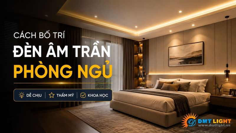 Cách bố trí đèn âm trần phòng ngủ đẹp và khoa học