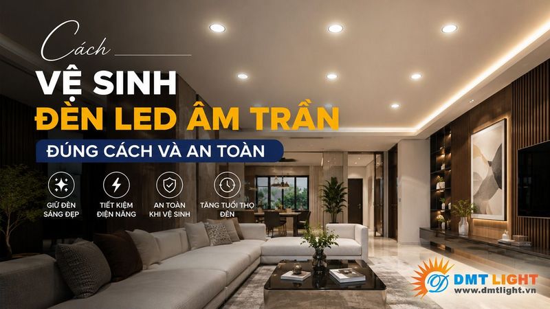 Cách vệ sinh đèn LED âm trần đúng cách và an toàn