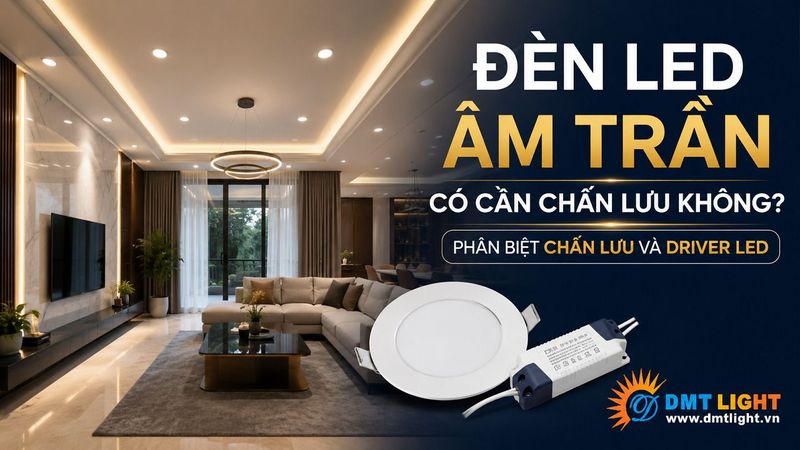 Đèn LED âm trần có cần chấn lưu không?
