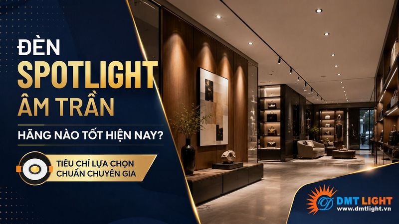Đèn Spotlight âm trần hãng nào tốt hiện nay?