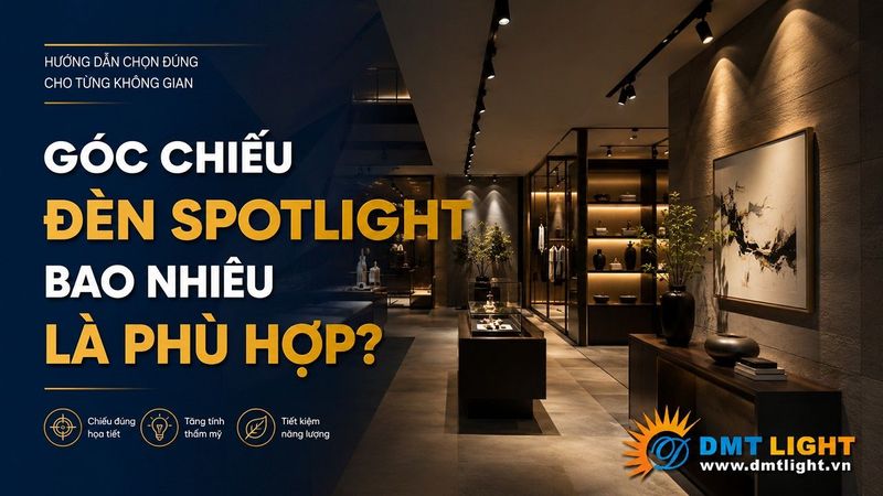 Góc chiếu của đèn Spotlight bao nhiêu là phù hợp?