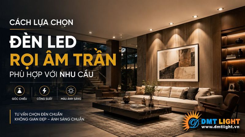 Cách lựa chọn đèn LED rọi âm trần phù hợp với nhu cầu
