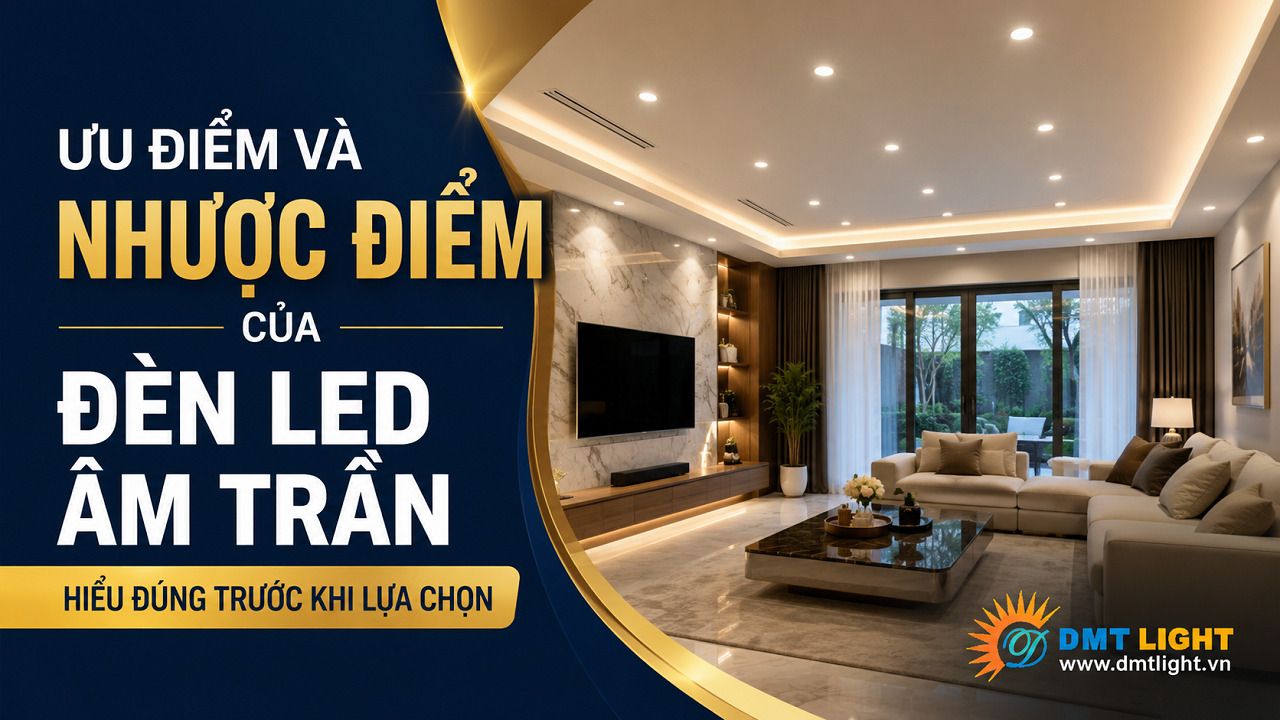 Khám phá các ưu nhược điểm của đèn âm trần
