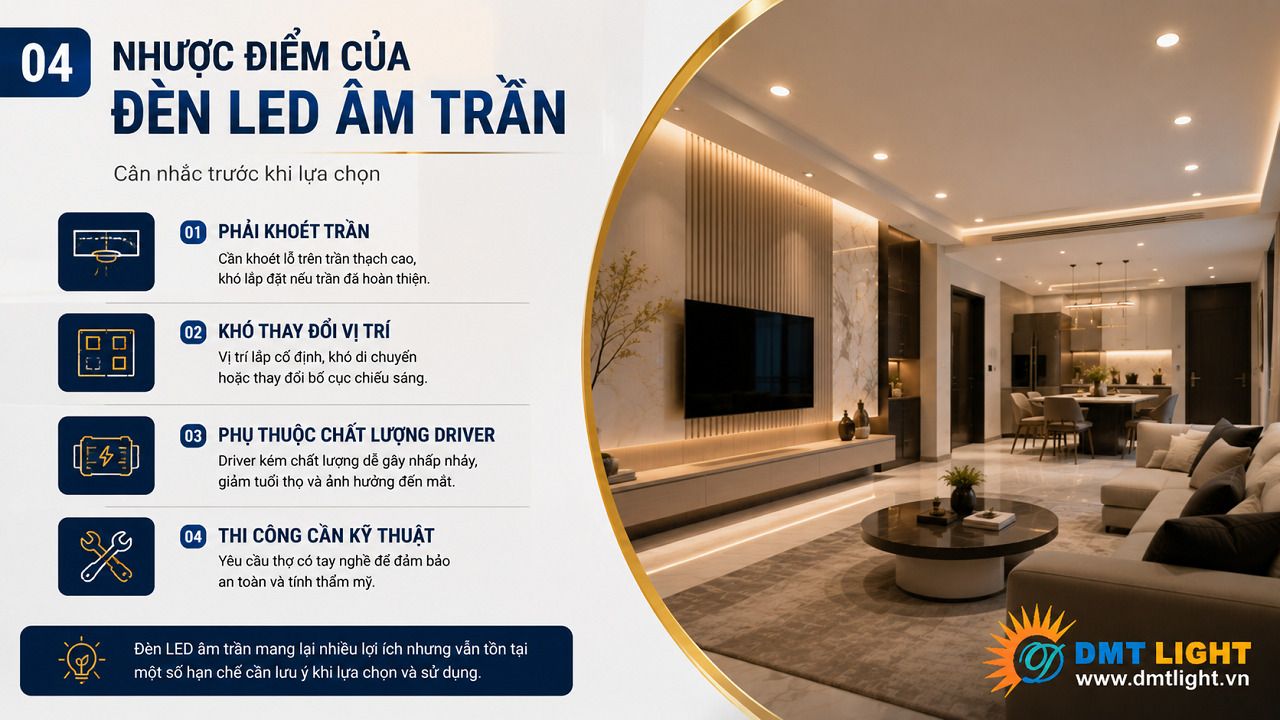 Trong môi trường có độ ẩm cao, đèn LED dễ bị giảm tuổi thọ