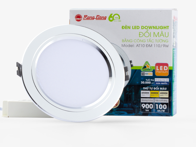 Đèn Led âm trần 3 màu