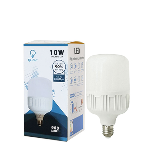 Đèn Led búp trụ vỏ nhựa sọc công suất 10W