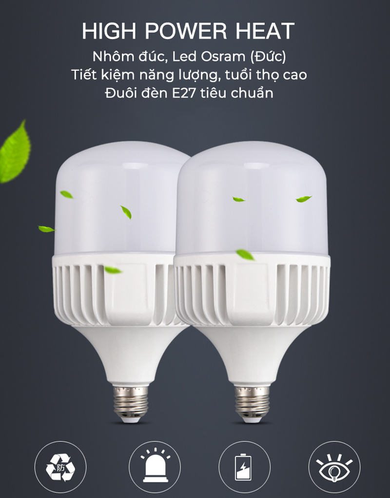 Bóng đèn led bulb trụ cao cấp