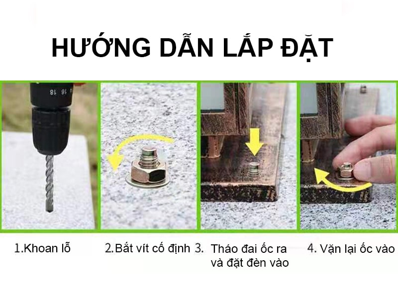 Hướng dẫn lắp đặt đèn trụ cổng