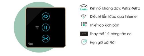 Công tắc cảm ứng Rèm wifi Rạng Đông CO-RD-CTCU.WF-V.REMT