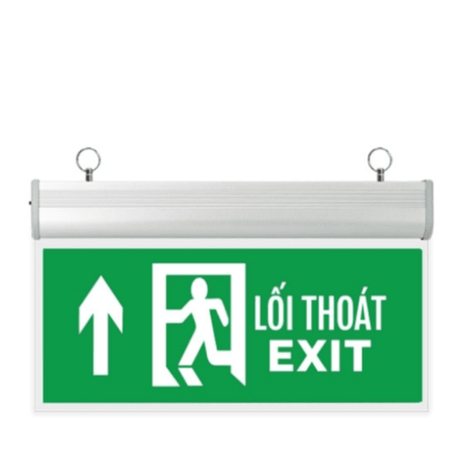 Đèn Exit chỉ hướng 2 mặt lên