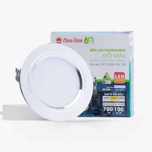 Đèn LED âm trần Downlight đổi màu Rạng Đông AT-RD-AT10 ĐM 90/7W-VB