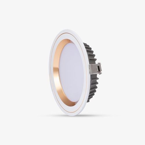 kích thước đèn led âm trần tròn viền vàng 