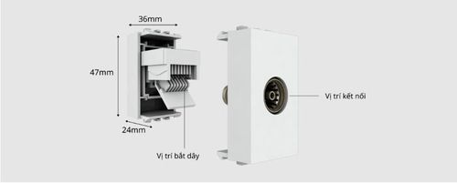 Hạt ổ cắm tivi âm tường Rạng Đông OC-RD-HOC.ANTEN02
