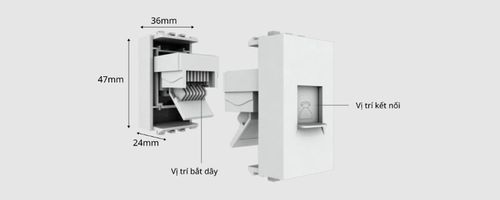 Hạt ổ cắm điện thoại âm tường Rạng Đông OC-RD-HOC.DT01
