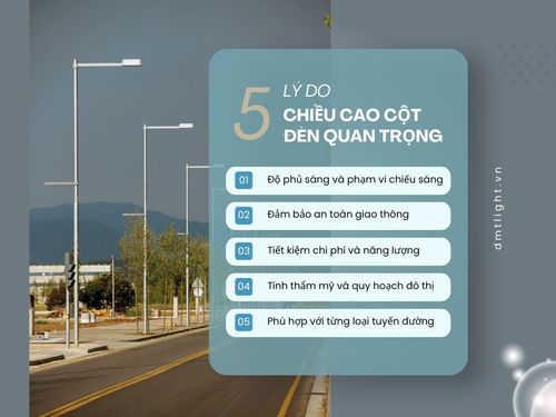 chiều cao đèn đường 
