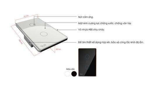 Công tắc thông minh Rạng Đông CO-RD-CTCU.BLE-CN.02T-MN